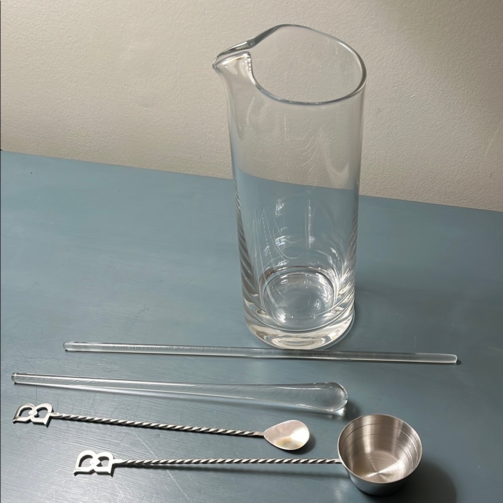 Glass Cocktail Mixing Set